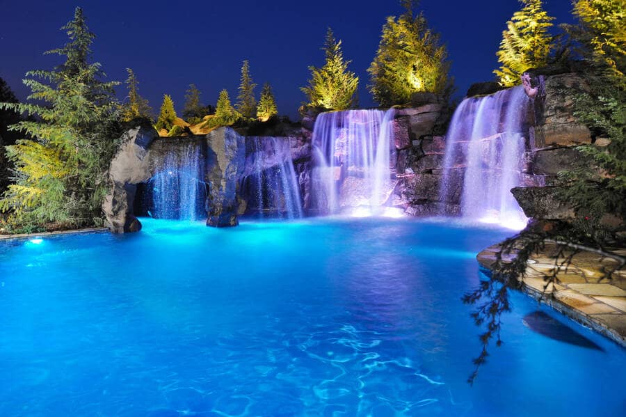 Mountain style pool photo in Oklahoma City