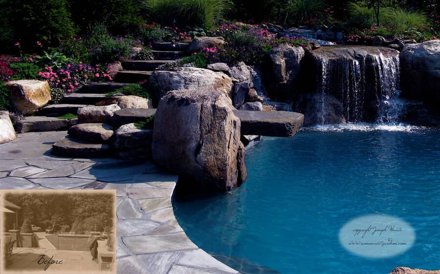 Example of a classic pool design in New York
