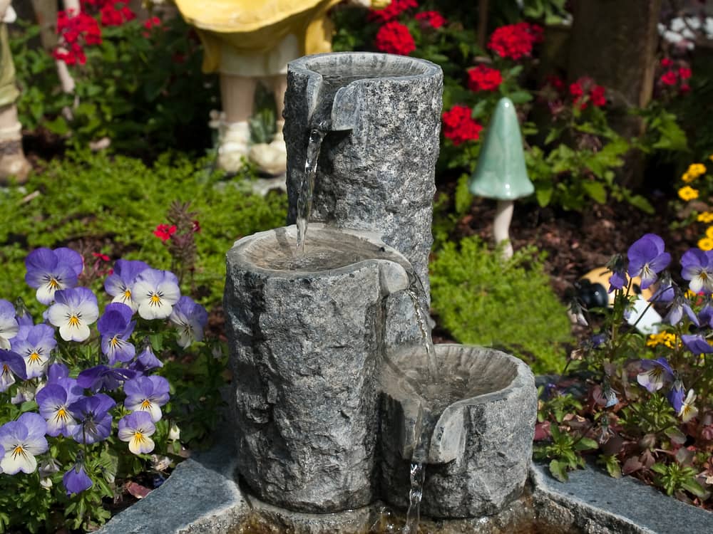Three levels home garden granite waterfall pond