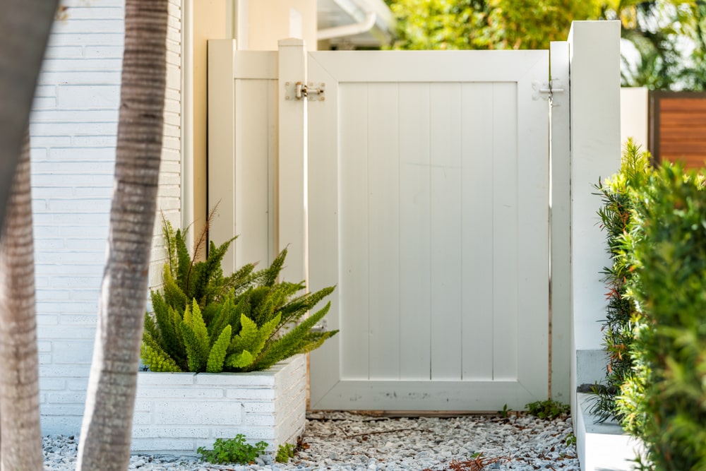 modern beach entrance