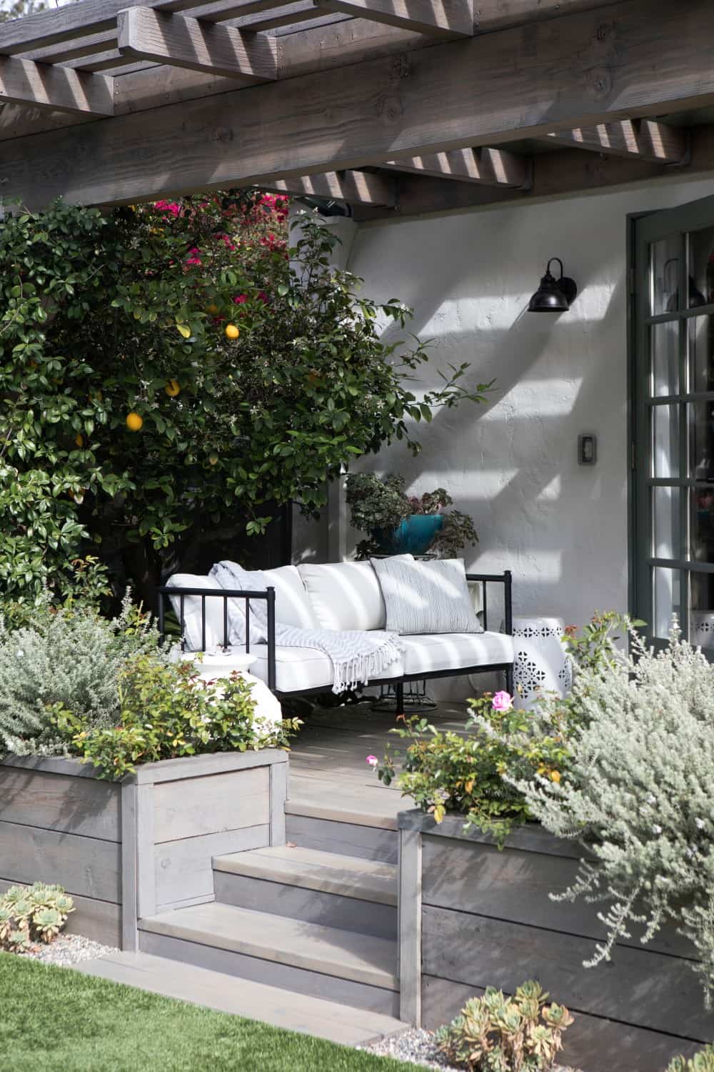 built-in planter boxes
